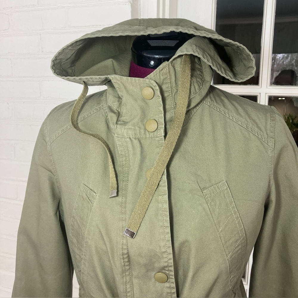 Jumpo Army Green Cotton Utility Jacket | Women’s Size 8 - Picture 4 of 10